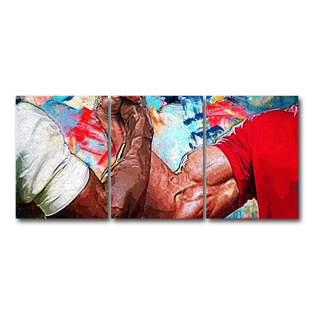AUTO-MOCKUP WHITE | Dutch & Dillon Handshake | 3 Piece | Gallery Wrap Canvas | group=18x24