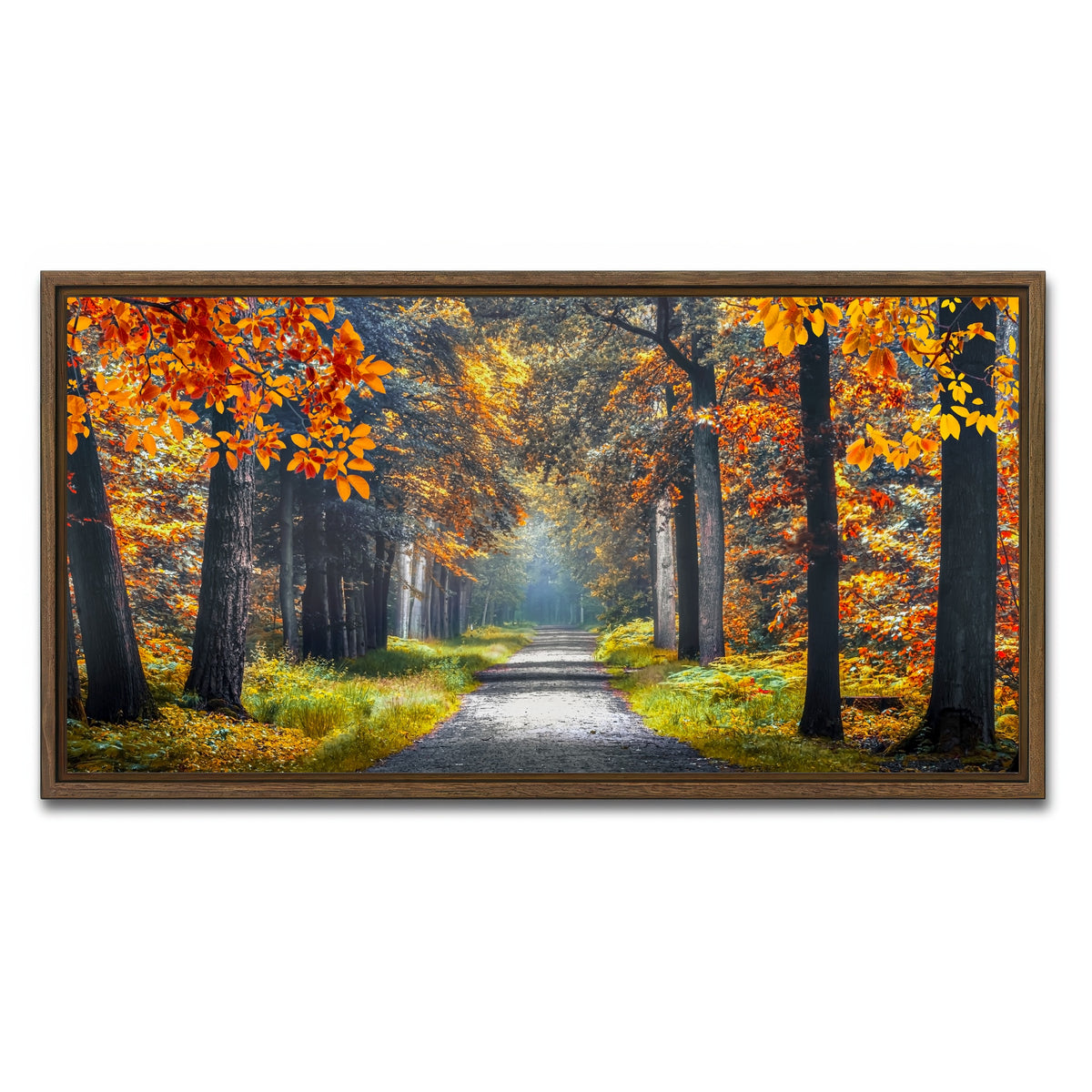 AUTO-MOCKUP WHITE | Dutch Forest | 1 Piece | Walnut Framed Canvas | group=2x1