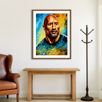 AUTO-MOCKUP ROOM | Dwayne Johnson Wall Art