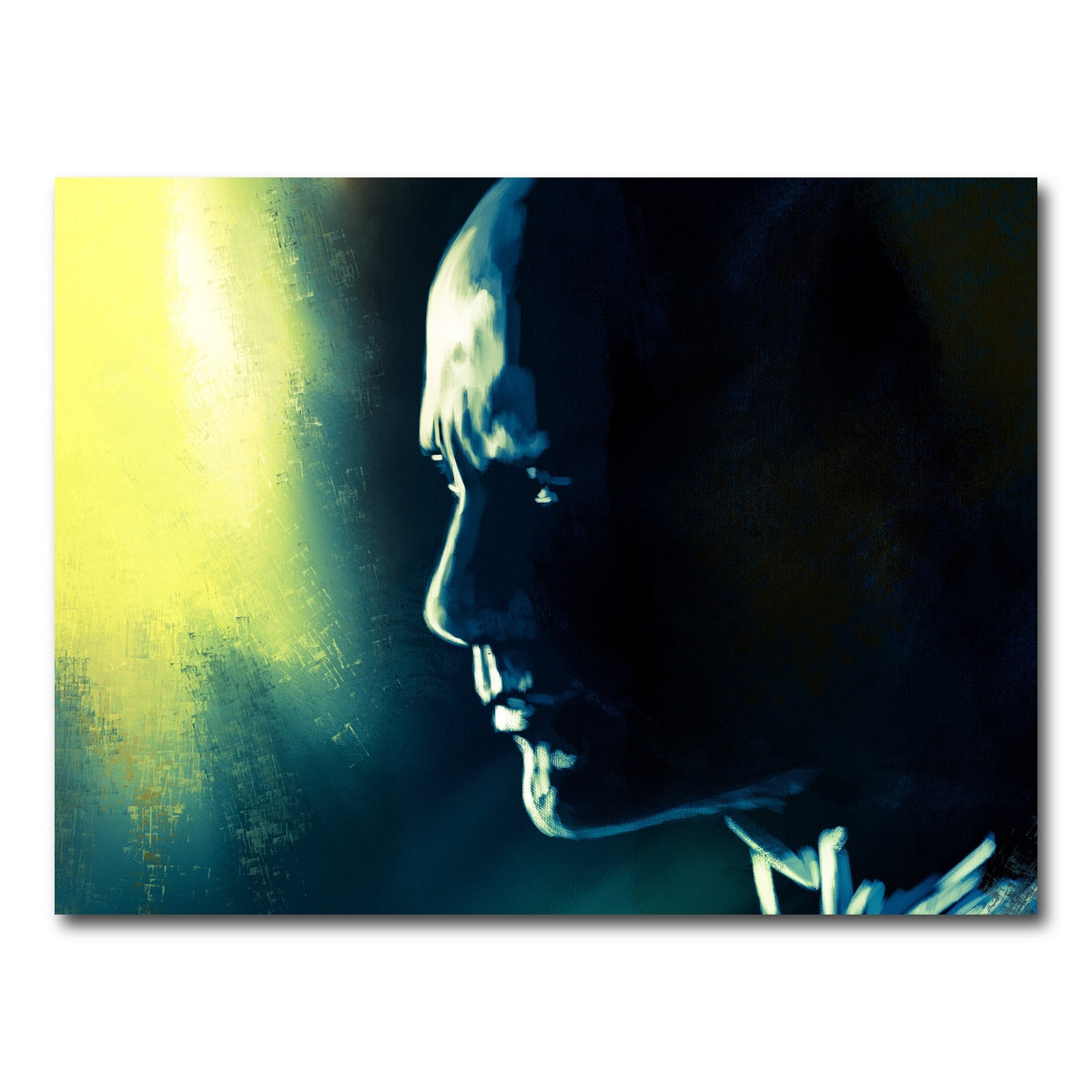 AUTO-MOCKUP WHITE | Dwayne 'The Rock' Johnson | 1 Piece | Gallery Wrap Canvas | group=4x3