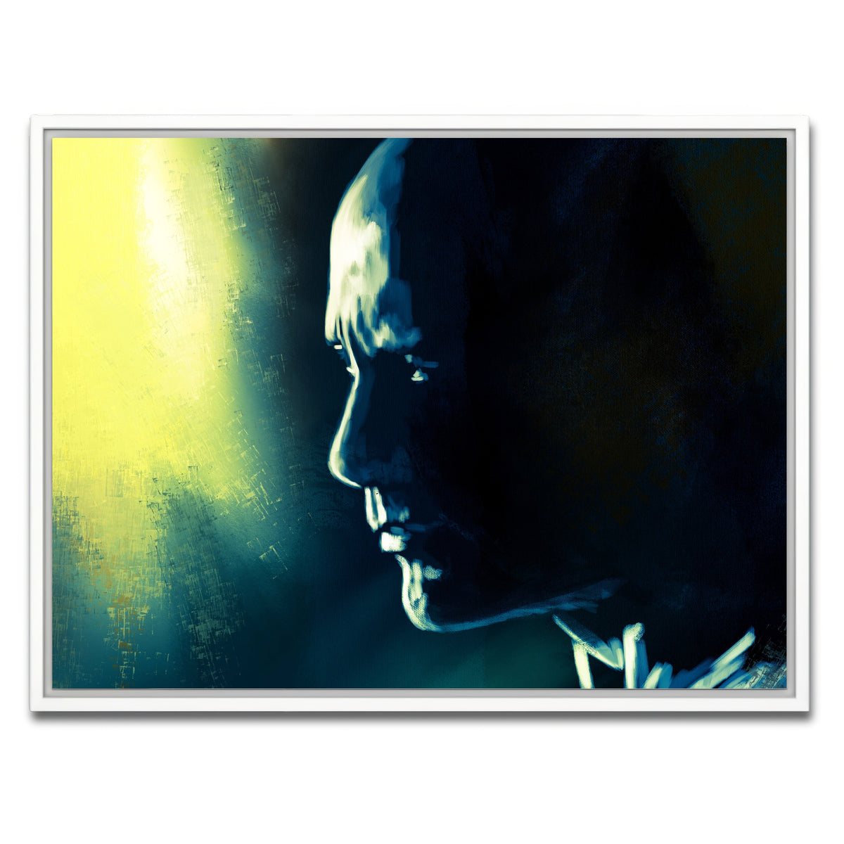 AUTO-MOCKUP WHITE | Dwayne 'The Rock' Johnson | 1 Piece | White Framed Canvas | group=4x3