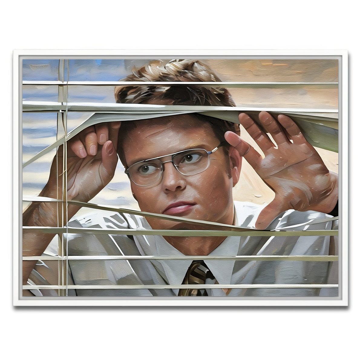 AUTO-MOCKUP WHITE | Dwight Painted | 1 Piece | White Framed Canvas | group=4x3
