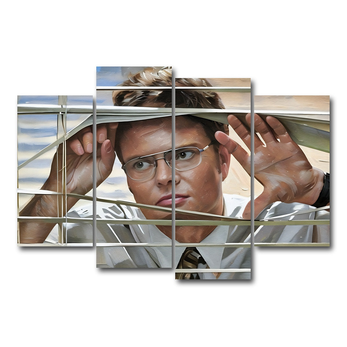 AUTO-MOCKUP WHITE | Dwight Painted | 4 Piece | Gallery Wrap Canvas | group=4_short