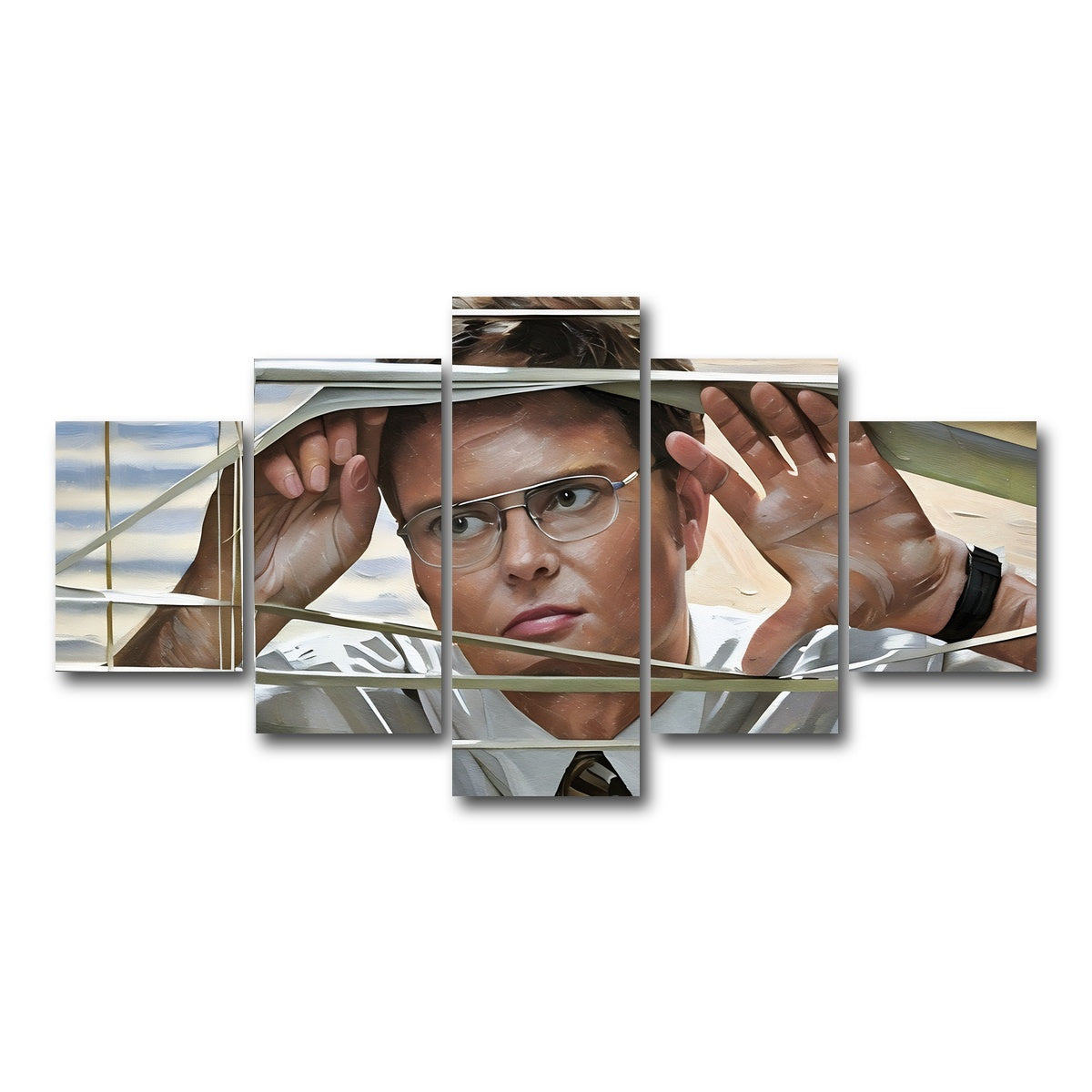 AUTO-MOCKUP WHITE | Dwight Painted | 5 Piece | Gallery Wrap Canvas | group=5_short