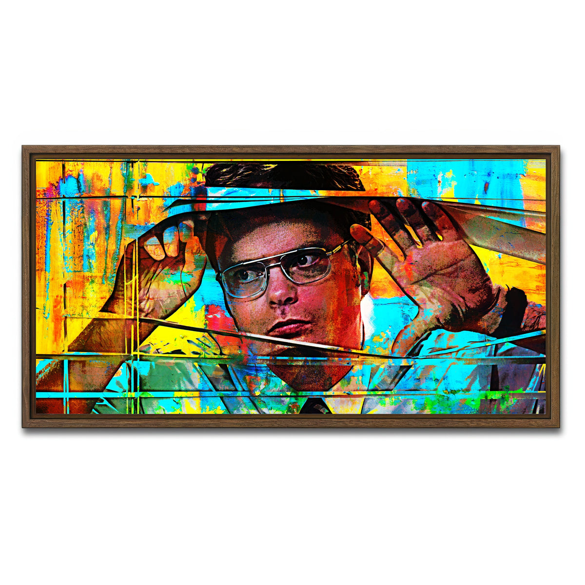 AUTO-MOCKUP WHITE | Dwight Schrute | 1 Piece | Walnut Framed Canvas | group=2x1