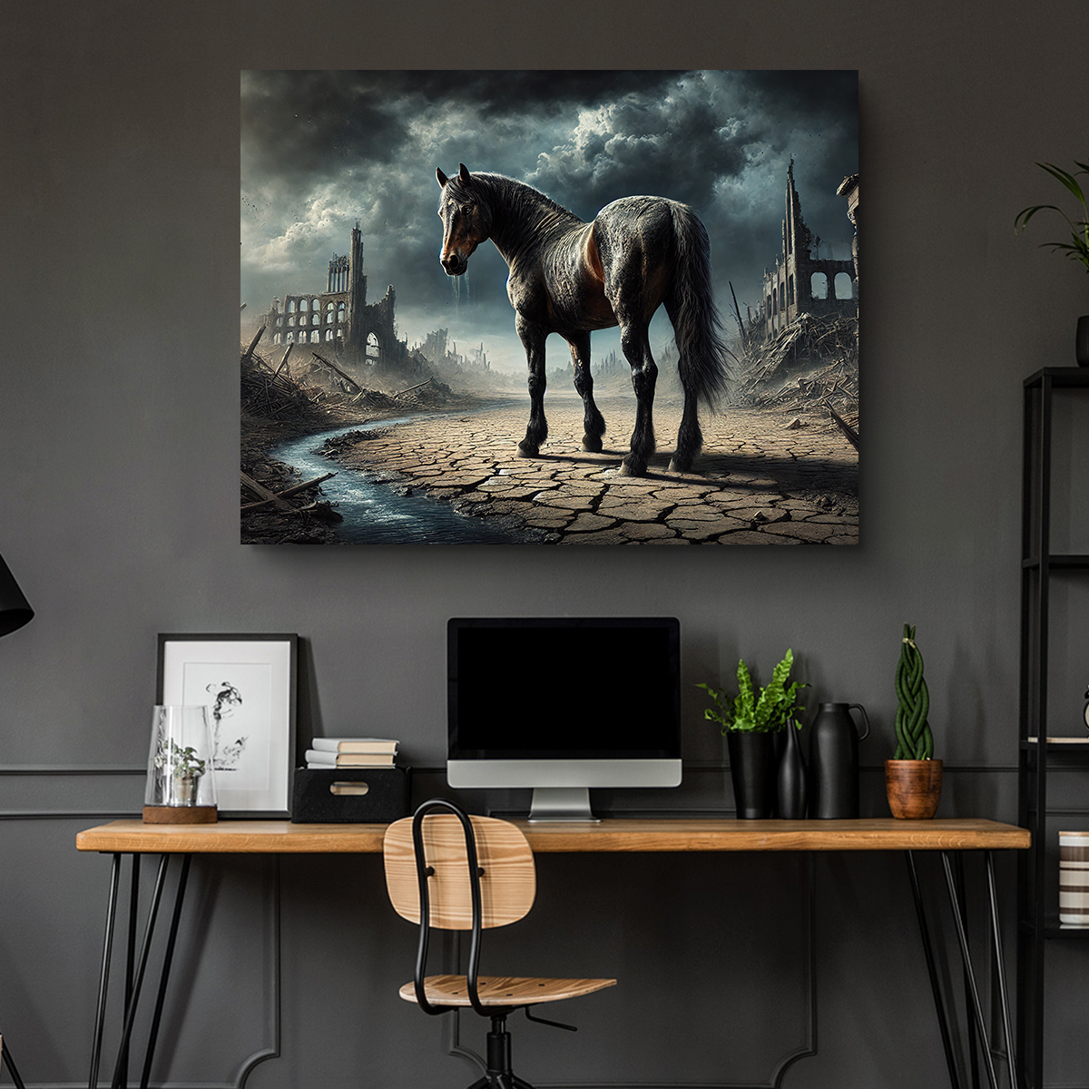 Dystopian Quarter Horse Wall Art