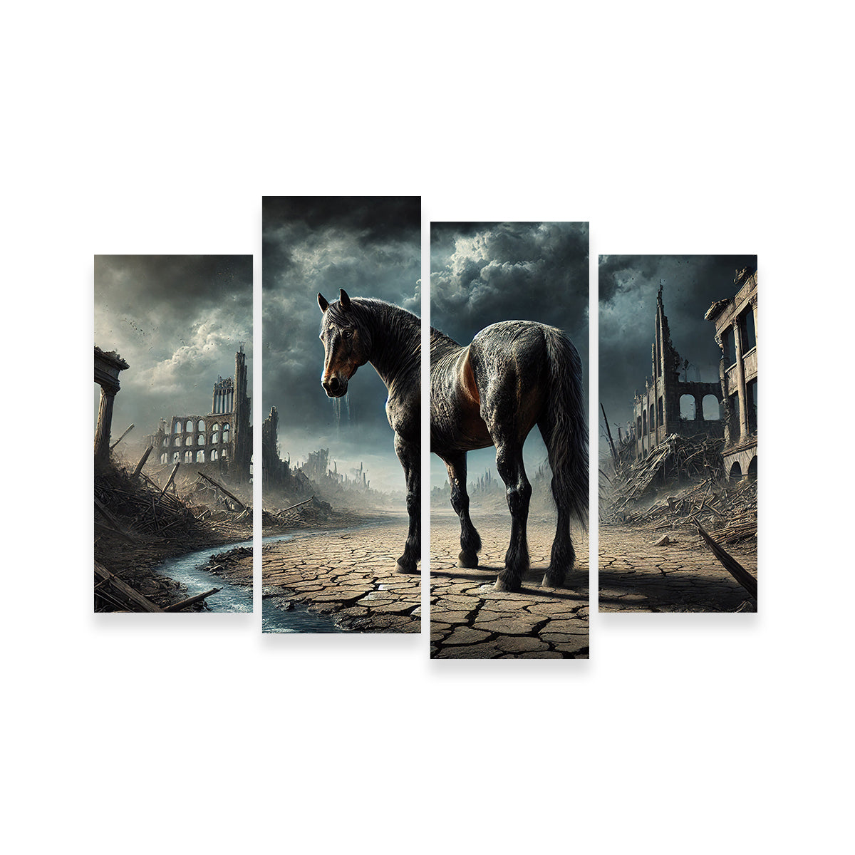 Dystopian Quarter Horse Wall Art