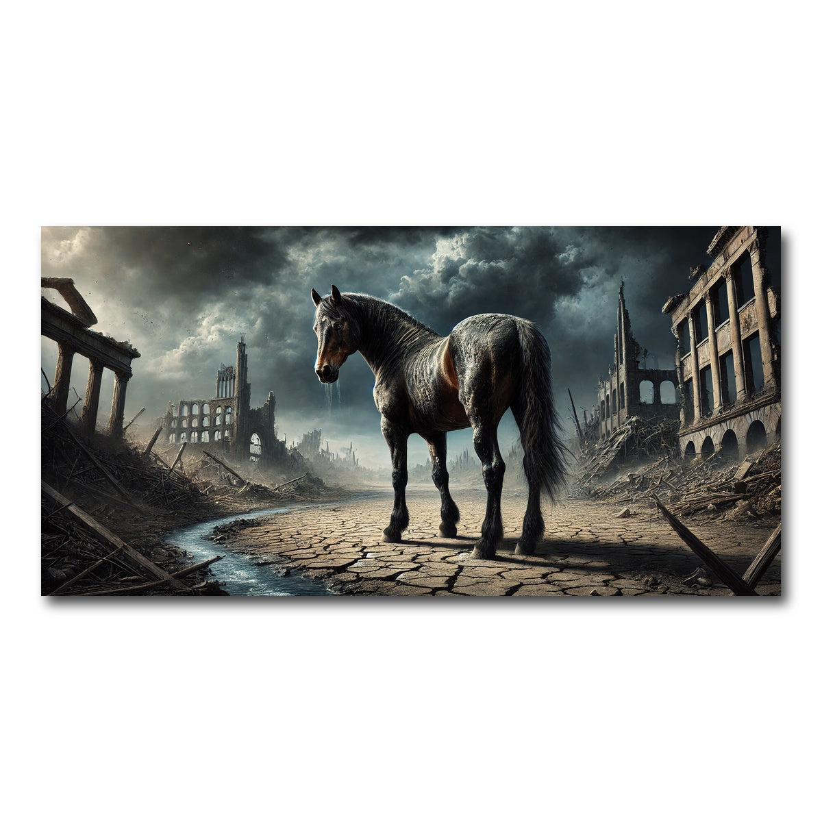 AUTO-MOCKUP WHITE | Dystopian Quarter Horse | 1 Piece | Gallery Wrap Canvas | group=2x1
