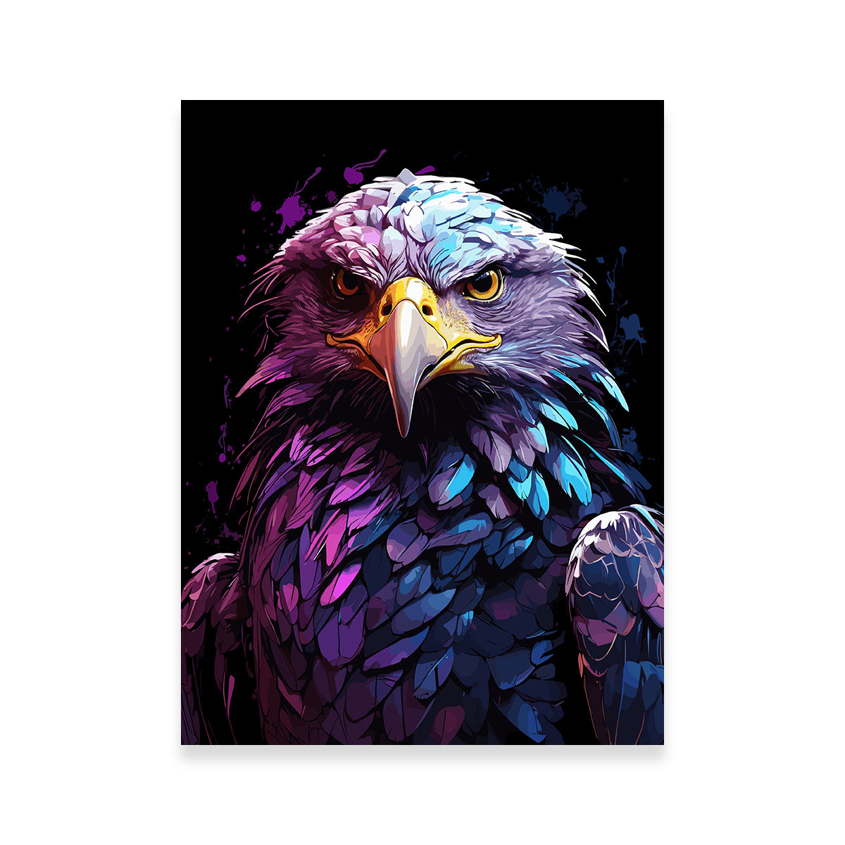 Eagle Animal Colorful Wall Art