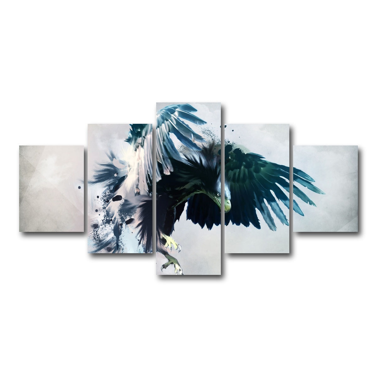 AUTO-MOCKUP WHITE | Eagle Abstract | 5 Piece | Gallery Wrapped | group=5_short
