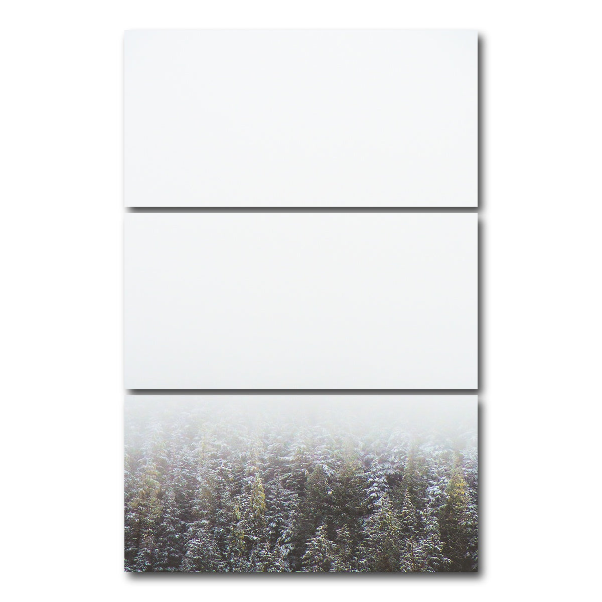 AUTO-MOCKUP WHITE | Early Morning in Northern BC Canada | 3 Piece | Gallery Wrap Canvas | group=12x24_stacked