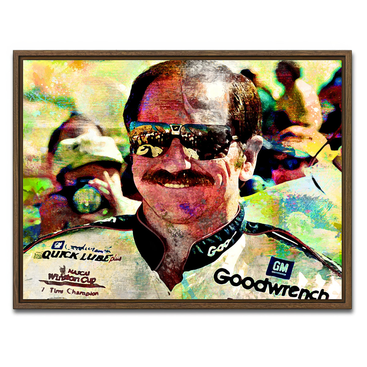 AUTO-MOCKUP WHITE | Earnhardt | 1 Piece | Walnut Framed Canvas | group=4x3