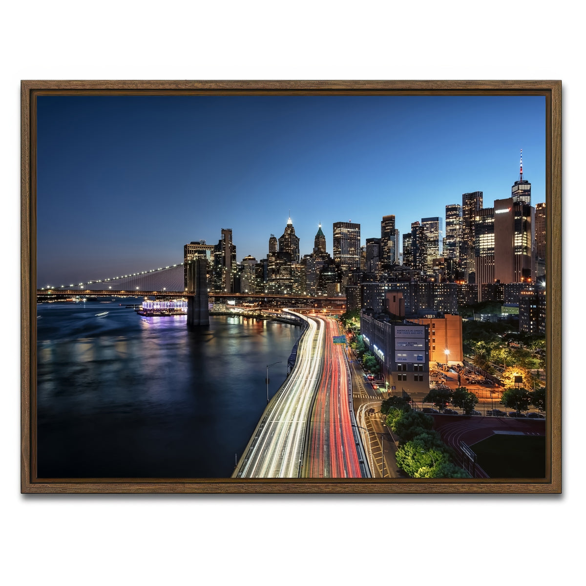 AUTO-MOCKUP WHITE | East Manhattan | 1 Piece | Walnut Framed Canvas | group=4x3