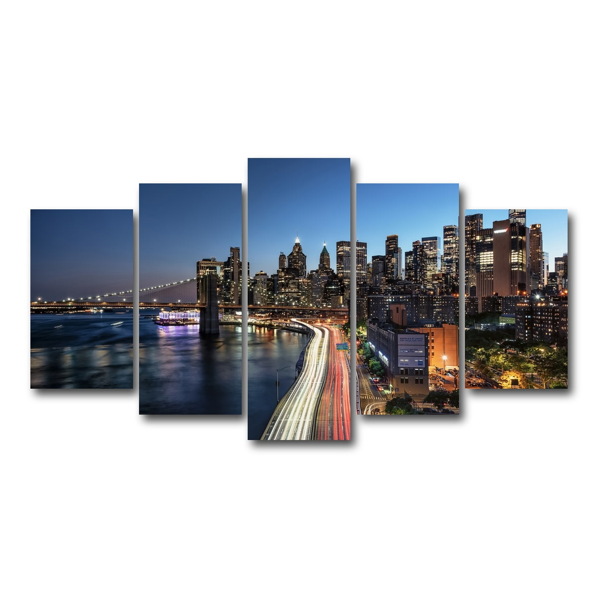 AUTO-MOCKUP WHITE | East Manhattan | 5 Piece | Gallery Wrap Canvas | group=5_normal