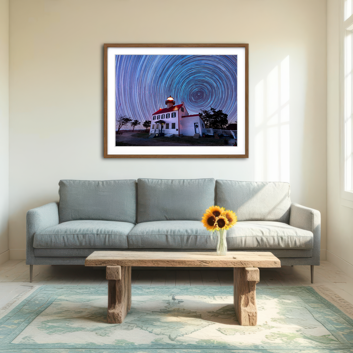 AUTO-MOCKUP ROOM | East Point Lighthouse - Winter Spinnies Wall Art
