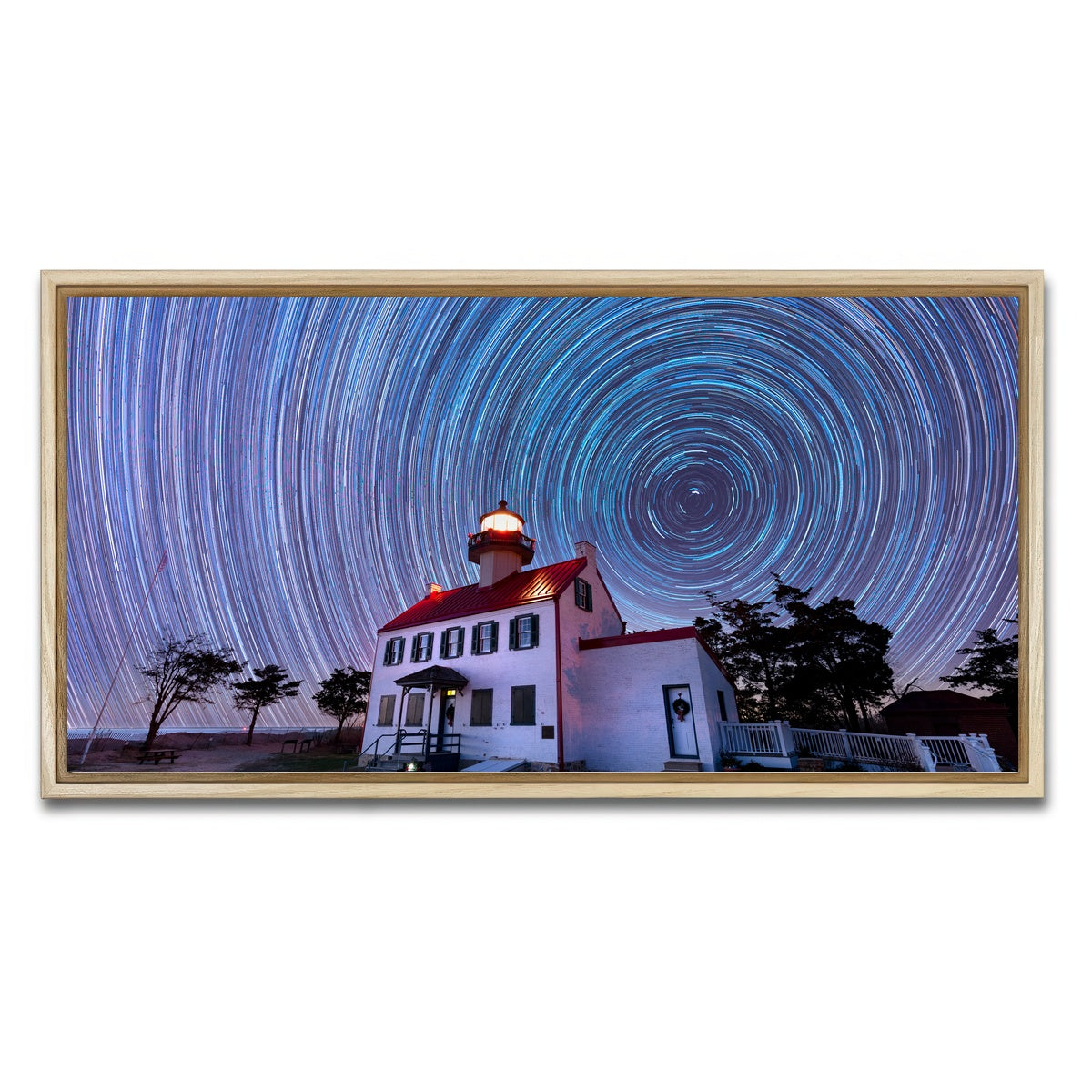 AUTO-MOCKUP WHITE | East Point Lighthouse - Winter Spinnies | 1 Piece | Natural Framed Canvas | group=2x1