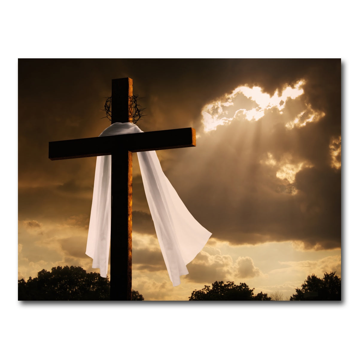 AUTO-MOCKUP WHITE | Easter Cross | 1 Piece | Gallery Wrap Canvas | group=4x3