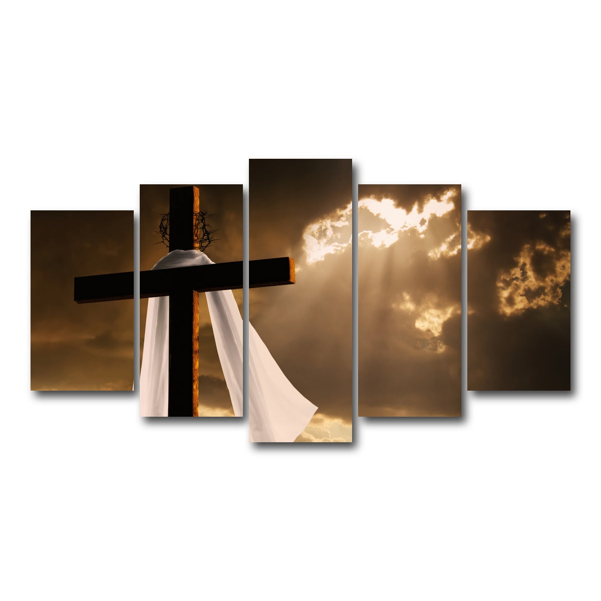 AUTO-MOCKUP WHITE | Easter Cross | 5 Piece | Gallery Wrap Canvas | group=5_normal