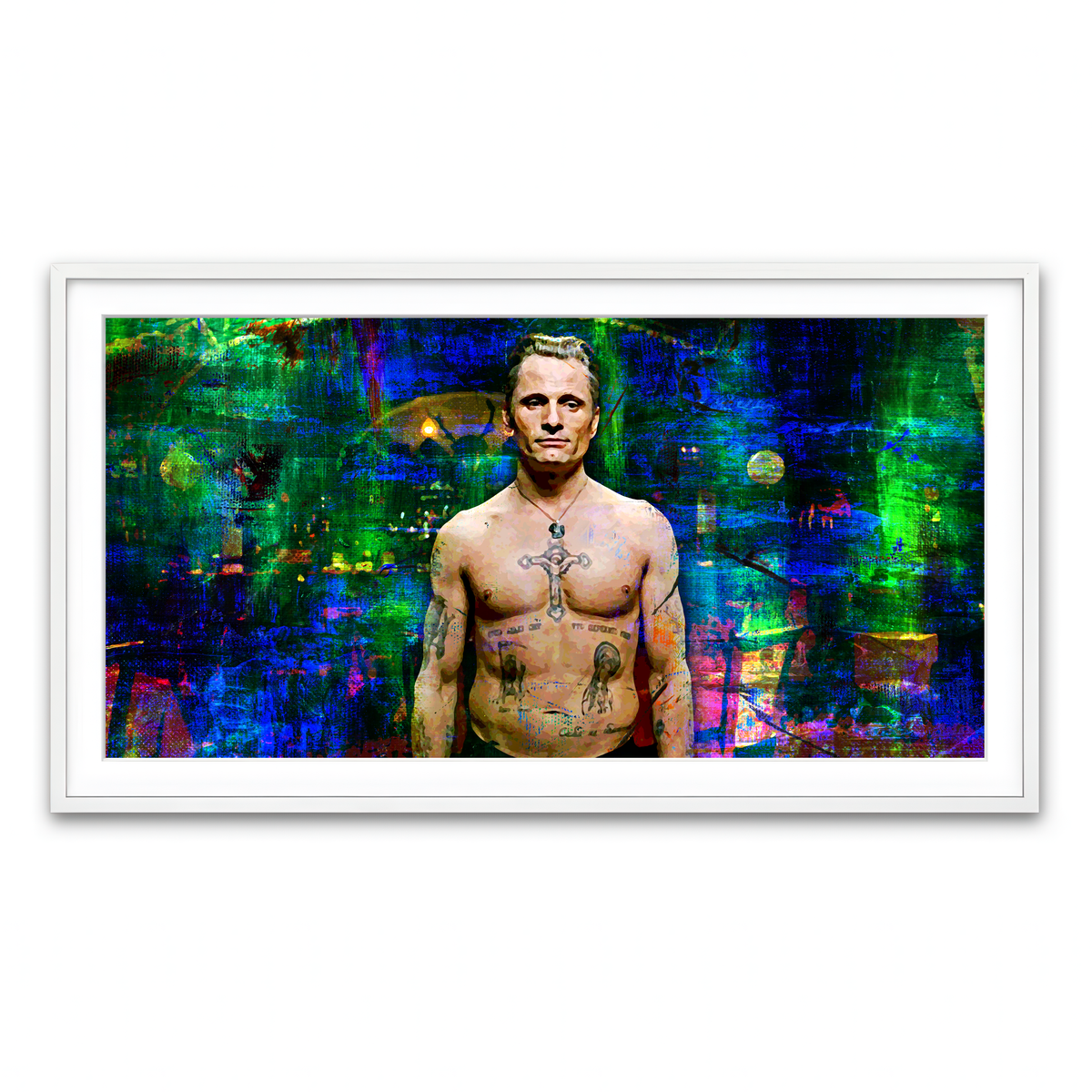 Framed Print 2x1 White