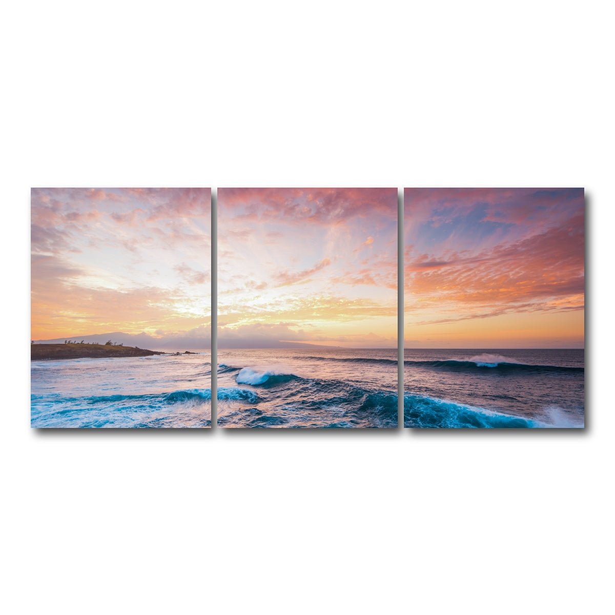AUTO-MOCKUP WHITE | Easy Evening | 3 Piece | Gallery Wrap Canvas | group=18x24