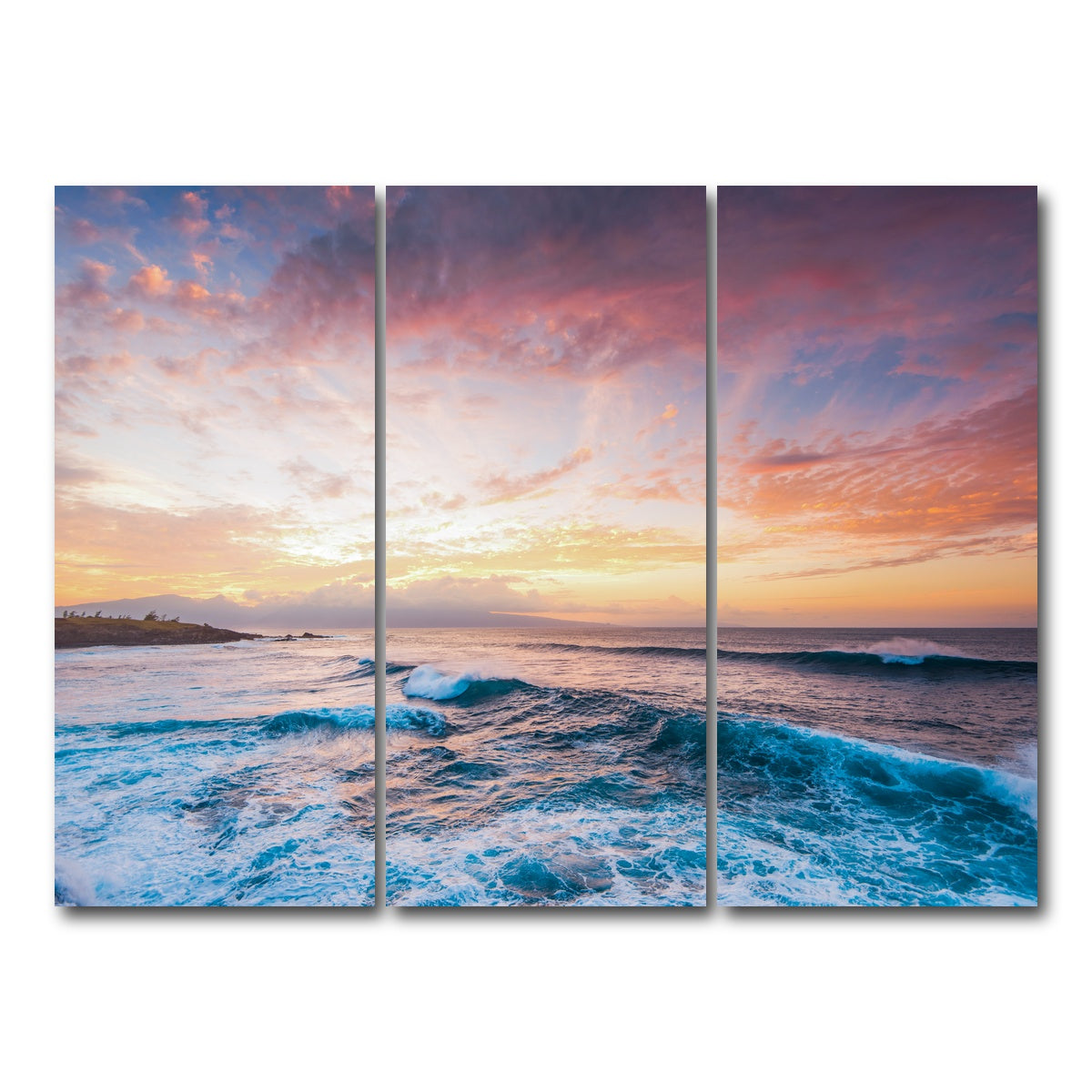 AUTO-MOCKUP WHITE | Easy Evening | 3 Piece | Gallery Wrap Canvas | group=8x18