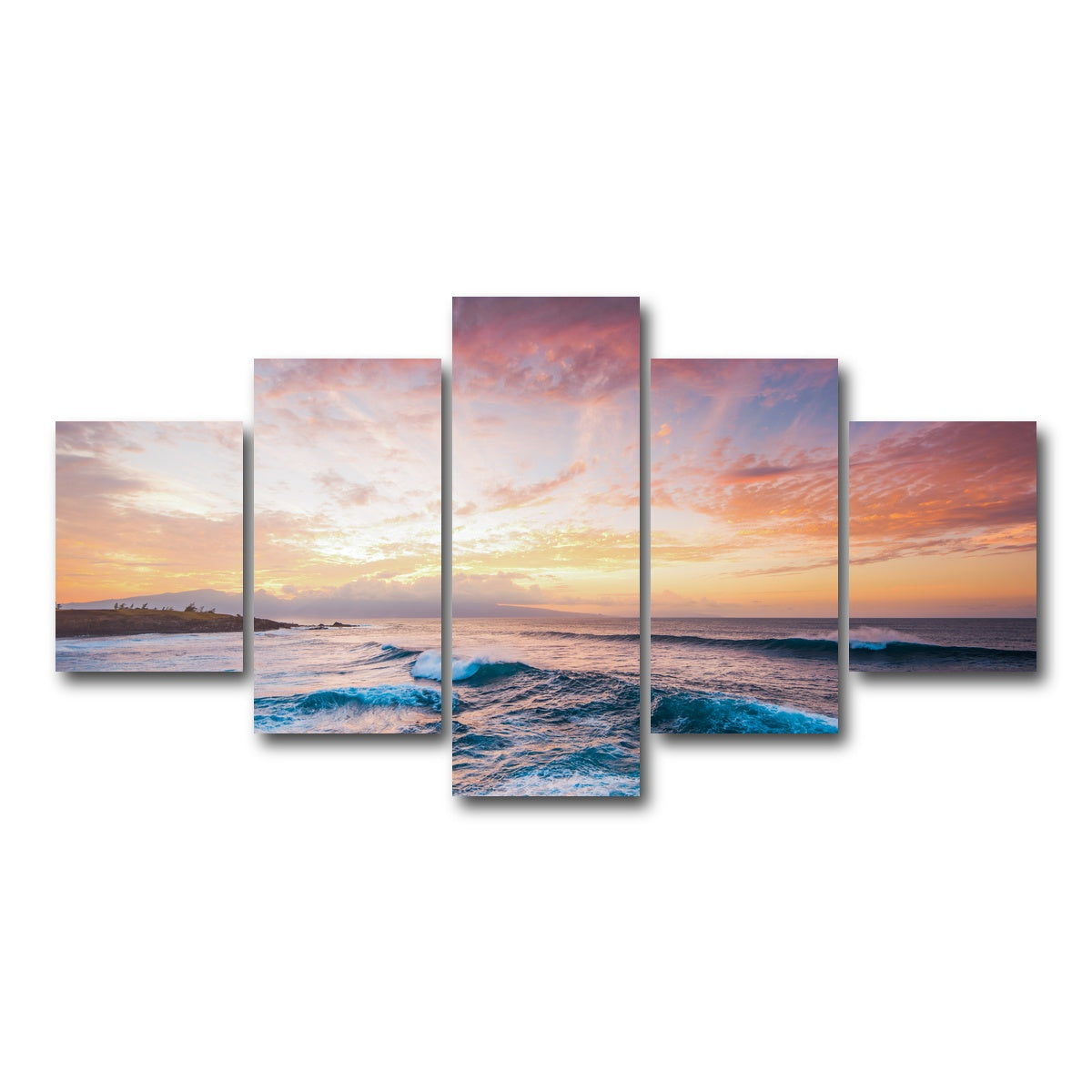 AUTO-MOCKUP WHITE | Easy Evening | 5 Piece | Gallery Wrap Canvas | group=5_short