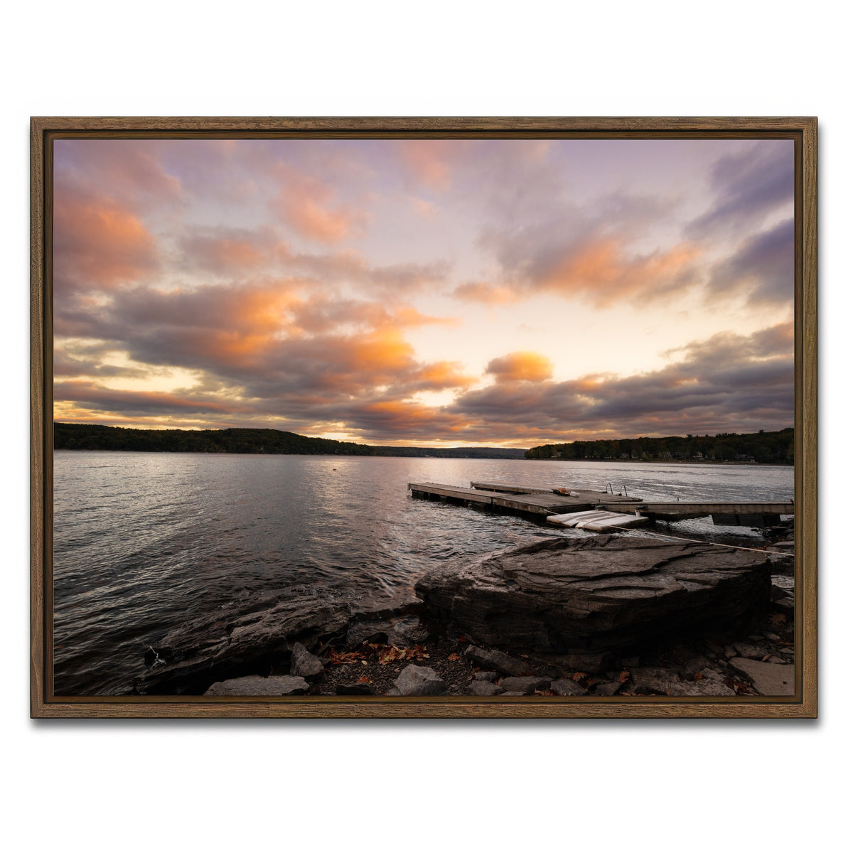 AUTO-MOCKUP WHITE | Easy Living | 1 Piece | Walnut Framed Canvas | group=4x3