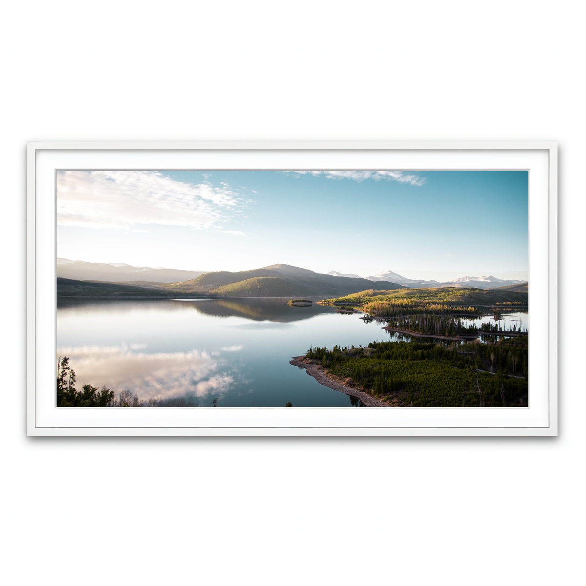 Framed Print 2x1 White