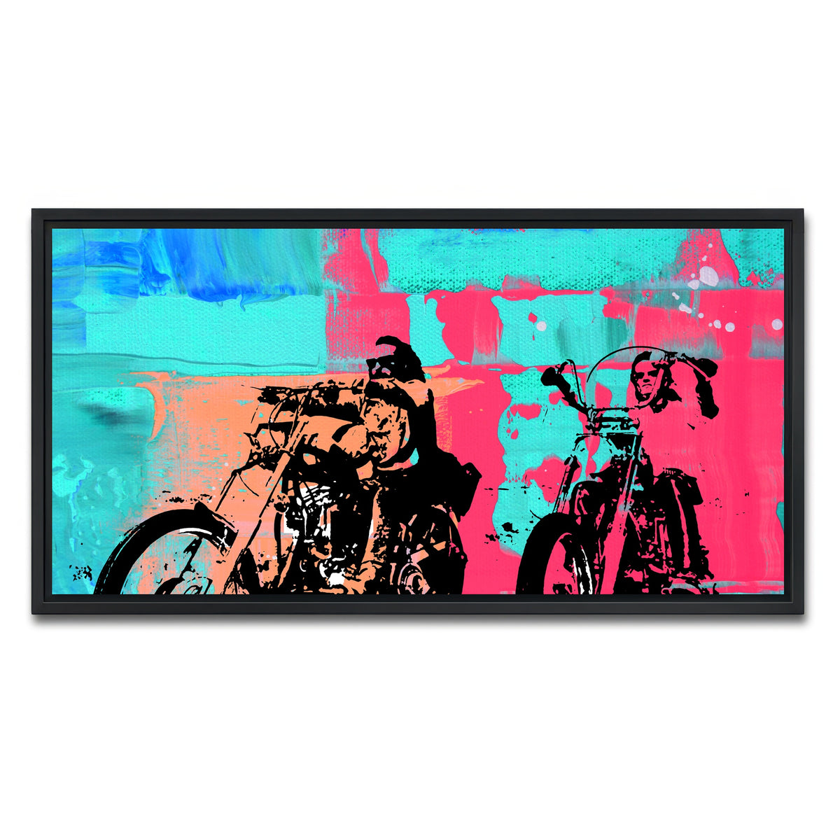 AUTO-MOCKUP WHITE | Easy Rider Blue | 1 Piece | Black Framed Canvas | group=2x1