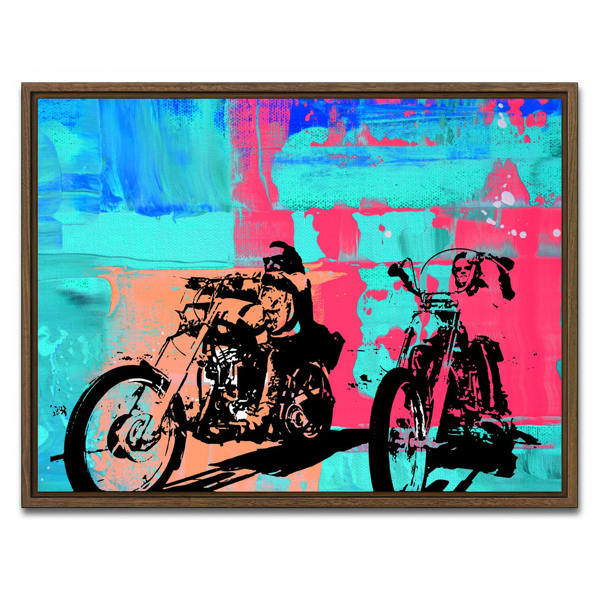 AUTO-MOCKUP WHITE | Easy Rider Blue | 1 Piece | Walnut Framed Canvas | group=4x3