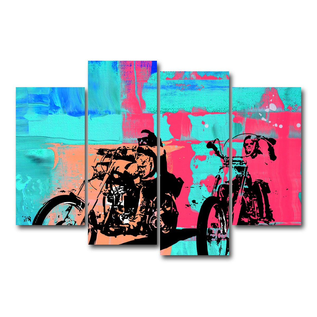 AUTO-MOCKUP WHITE | Easy Rider Blue | 4 Piece | Gallery Wrap Canvas | group=4_short