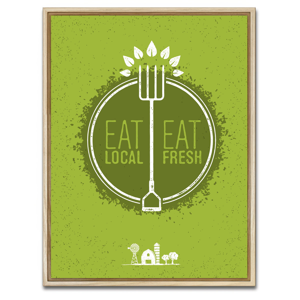 AUTO-MOCKUP WHITE | Eat Local | 1 Piece | Natural Framed Canvas | group=3x4