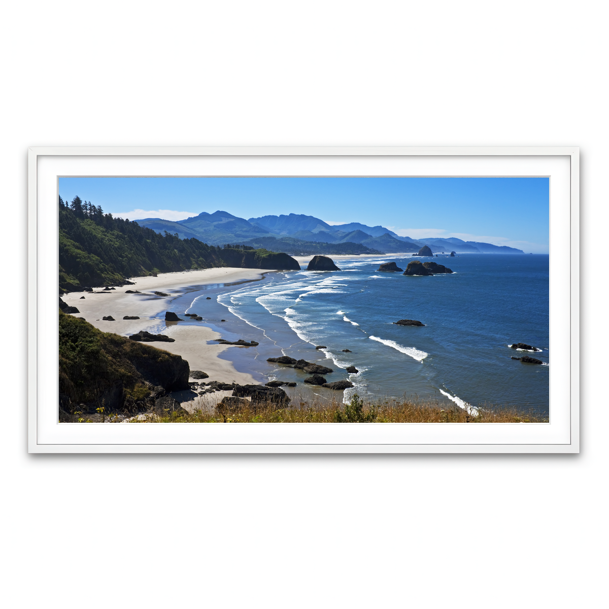 Framed Print 2x1 White