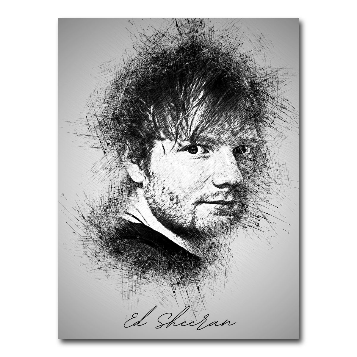 AUTO-MOCKUP WHITE | Ed Sheeran | 1 Piece | Gallery Wrap Canvas | group=3x4