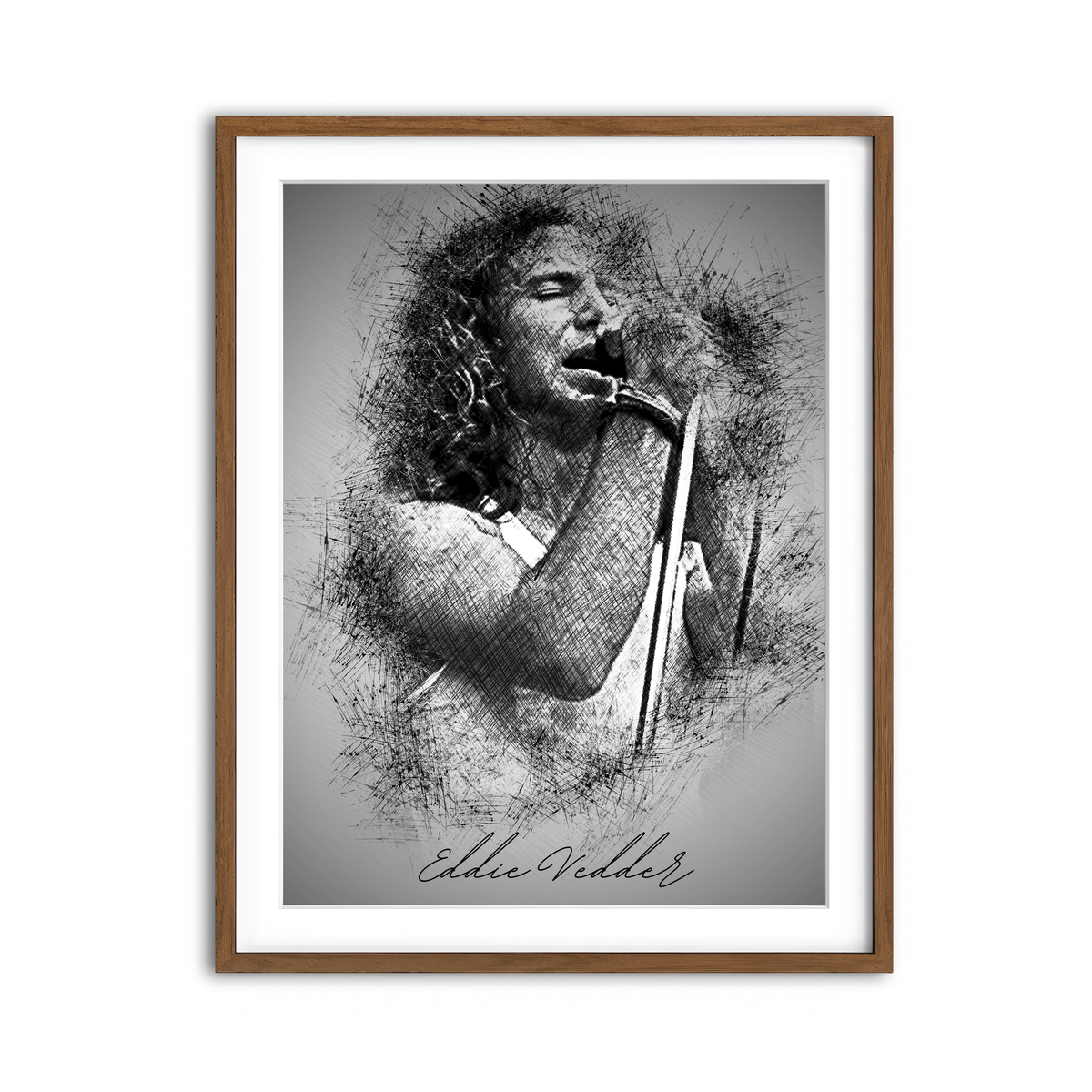 Framed Print 3x4 Walnut