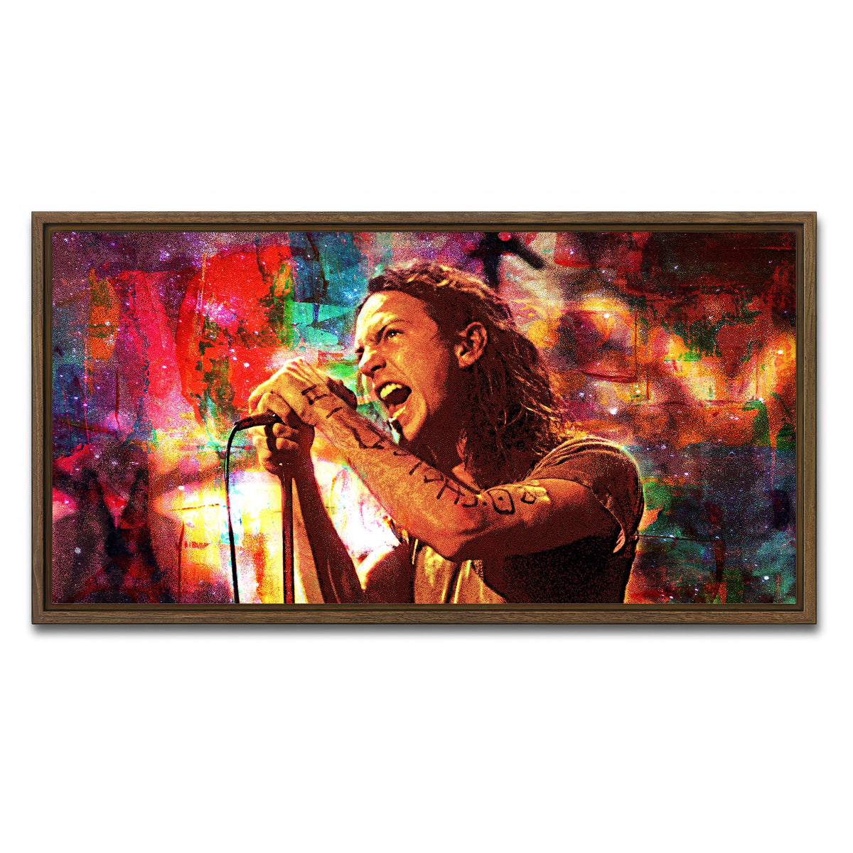 AUTO-MOCKUP WHITE | Eddie Vedder | 1 Piece | Walnut Framed Canvas | group=2x1