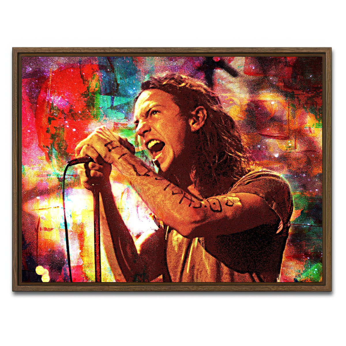 AUTO-MOCKUP WHITE | Eddie Vedder | 1 Piece | Walnut Framed Canvas | group=4x3