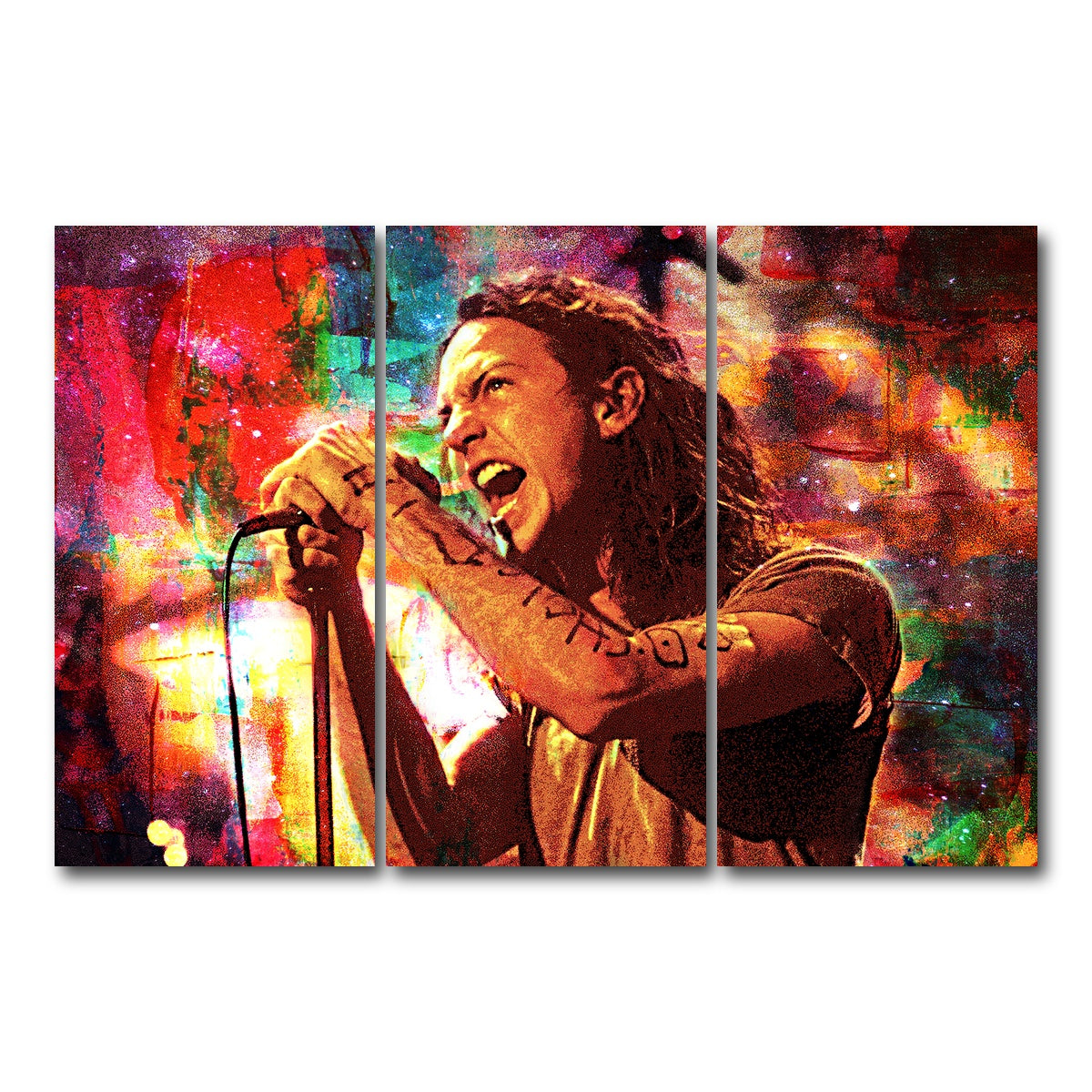 AUTO-MOCKUP WHITE | Eddie Vedder | 3 Piece | Gallery Wrap Canvas | group=12x24