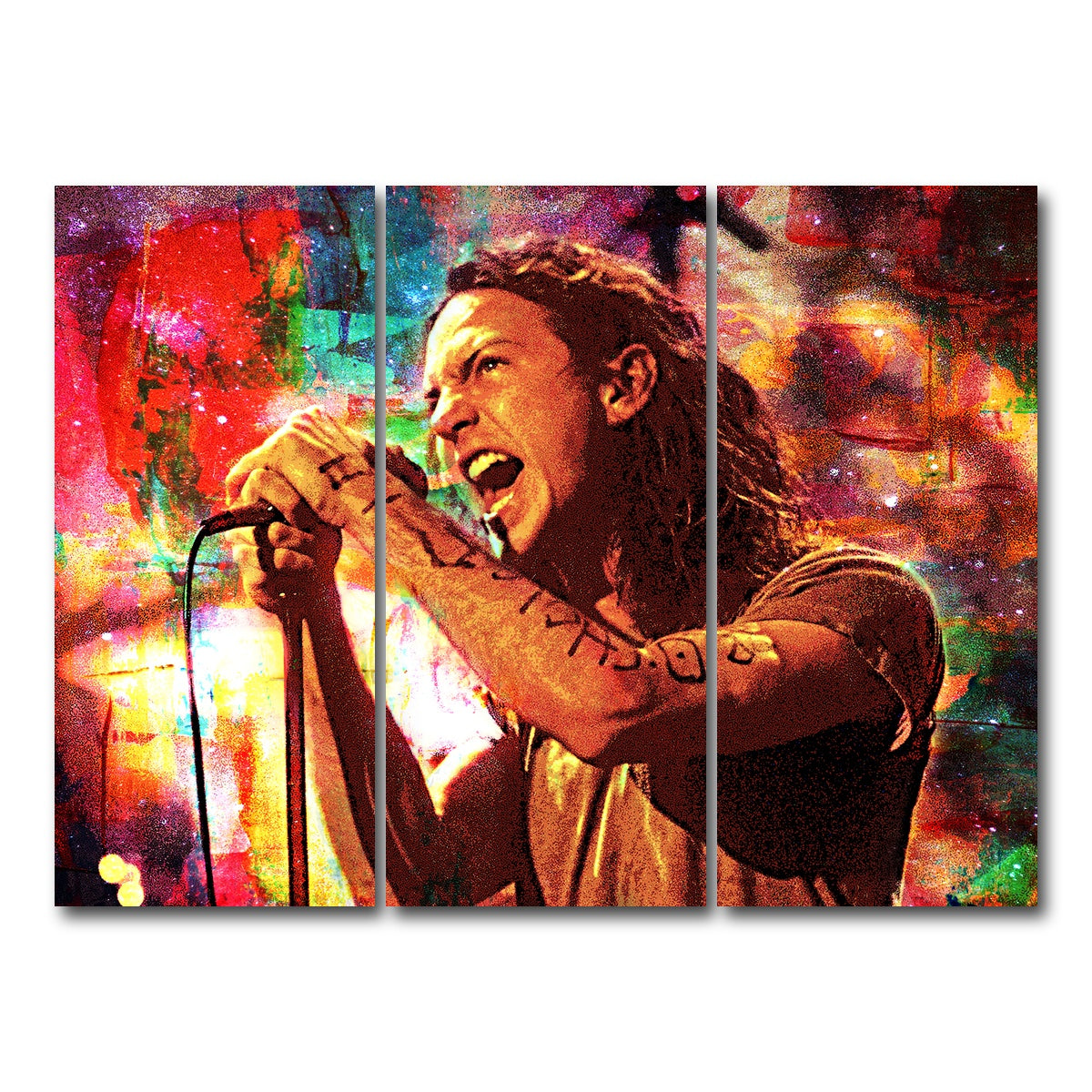 AUTO-MOCKUP WHITE | Eddie Vedder | 3 Piece | Gallery Wrap Canvas | group=8x18