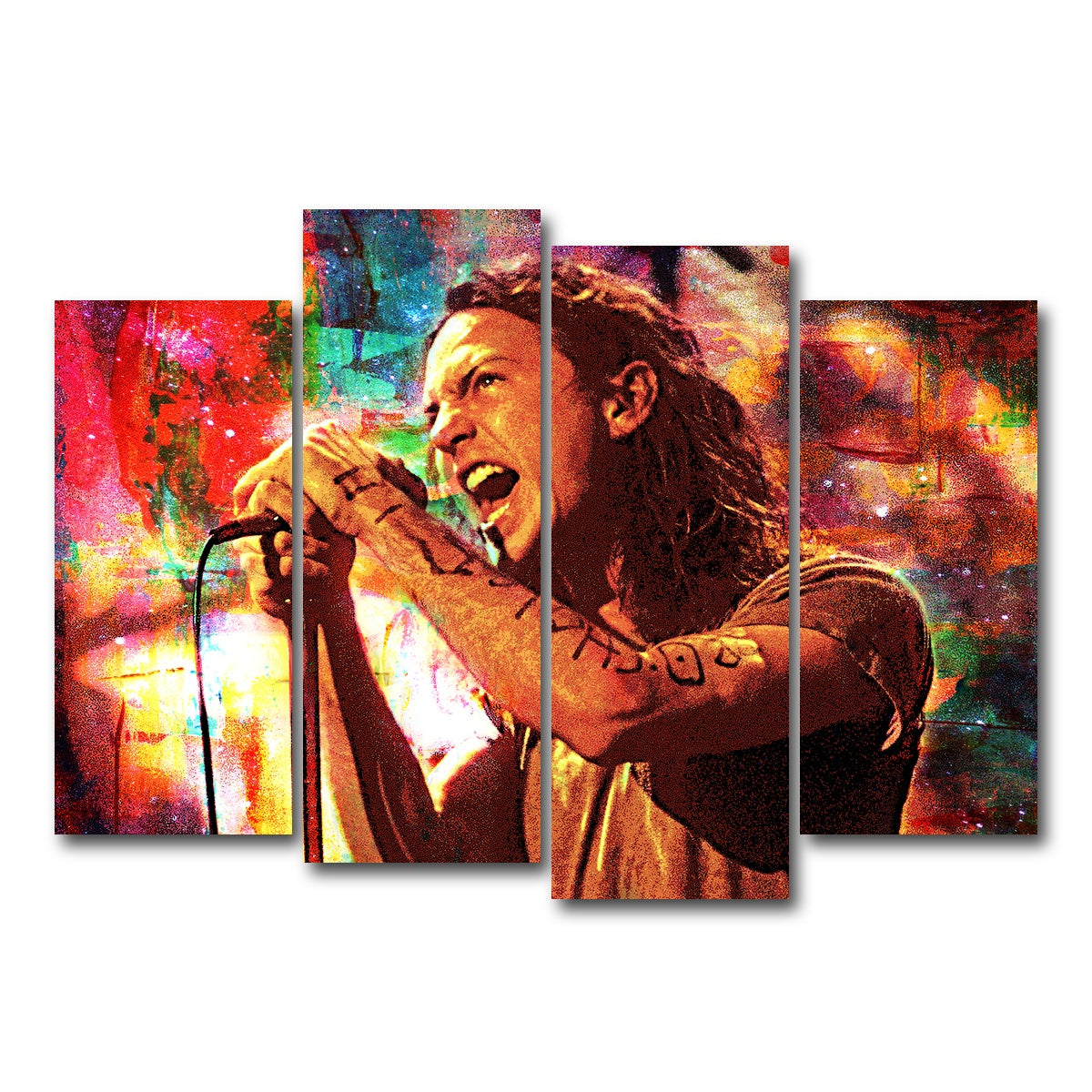 AUTO-MOCKUP WHITE | Eddie Vedder | 4 Piece | Gallery Wrap Canvas | group=4_normal