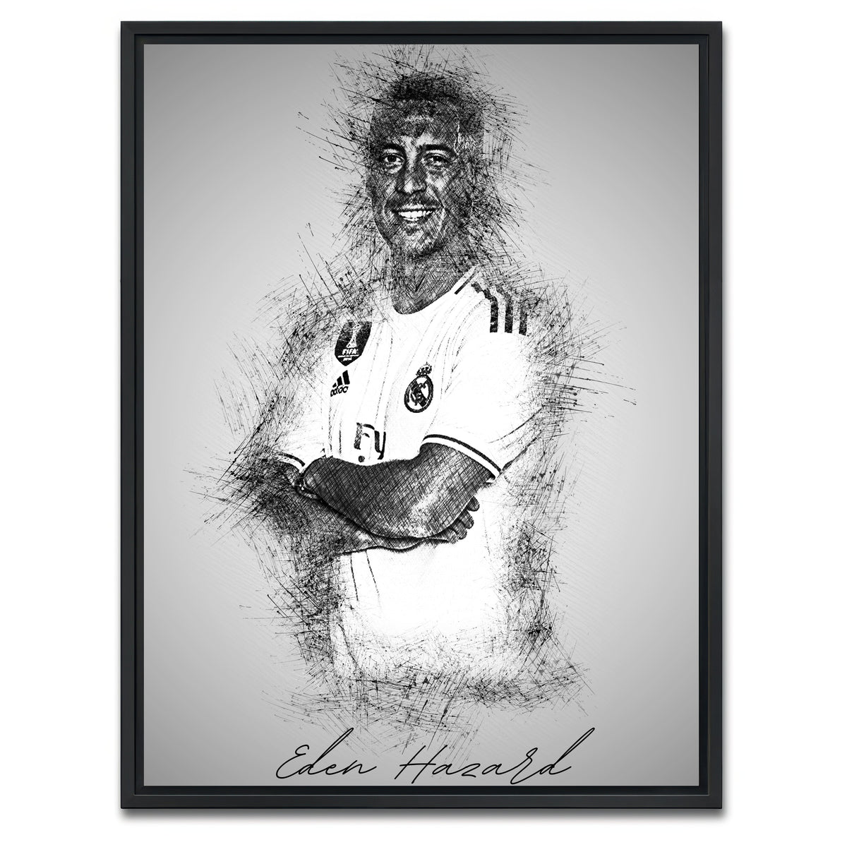 AUTO-MOCKUP WHITE | Eden Hazard | 1 Piece | Black Framed Canvas | group=3x4