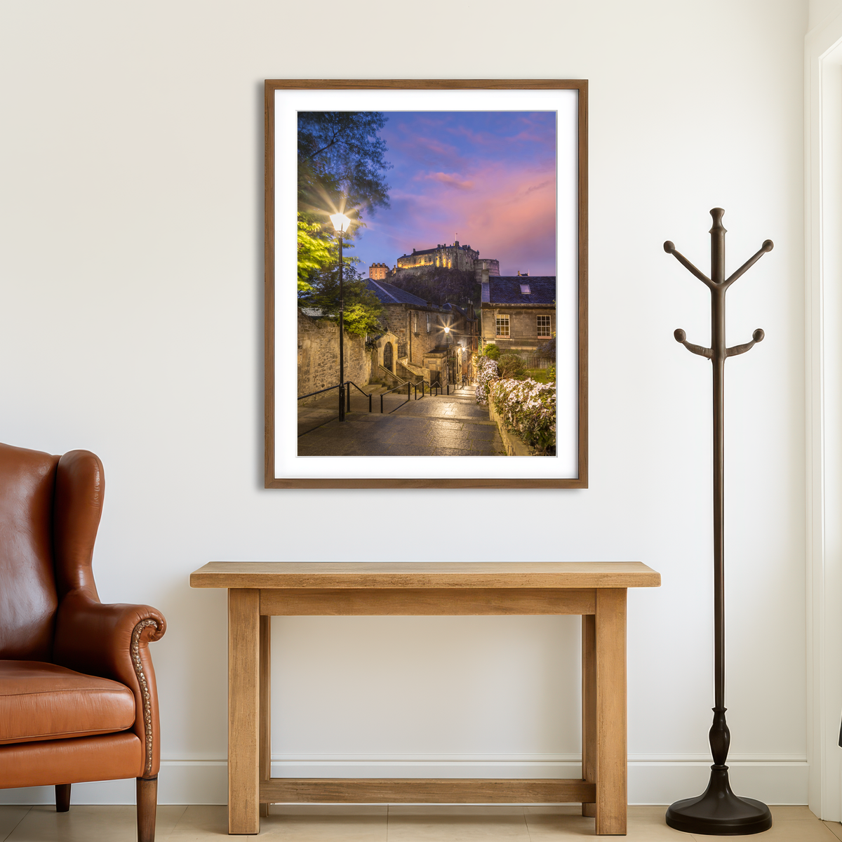 AUTO-MOCKUP ROOM | Edinburgh Castle Sunset Wall Art