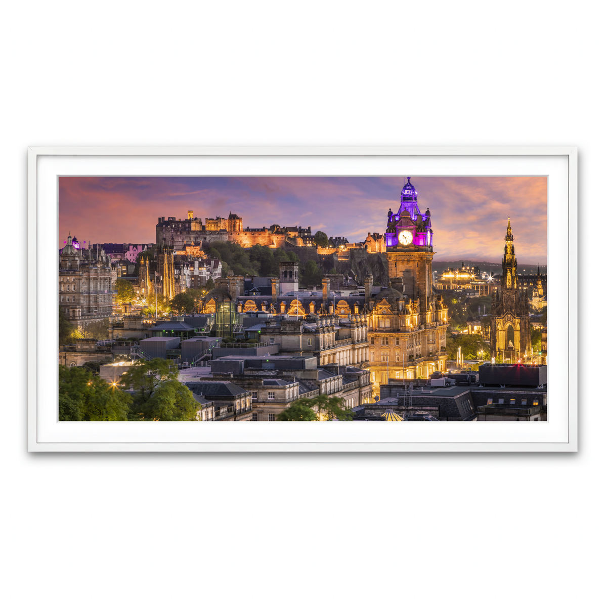 Framed Print 2x1 White