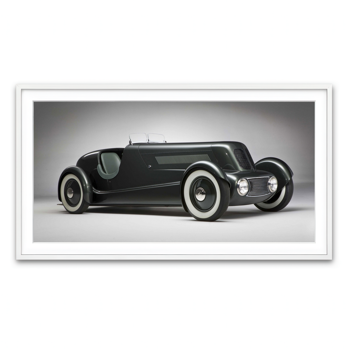 Framed Print 2x1 White