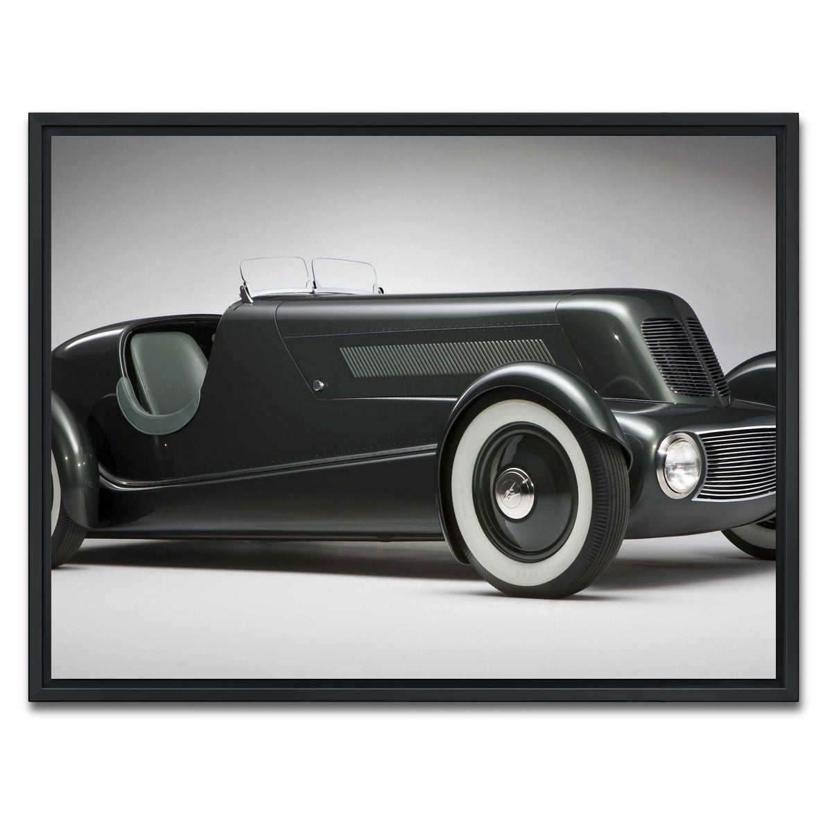 AUTO-MOCKUP WHITE | Edsel Ford's 1934 Model 40 Speedster | 1 Piece | Black Framed Canvas | group=4x3
