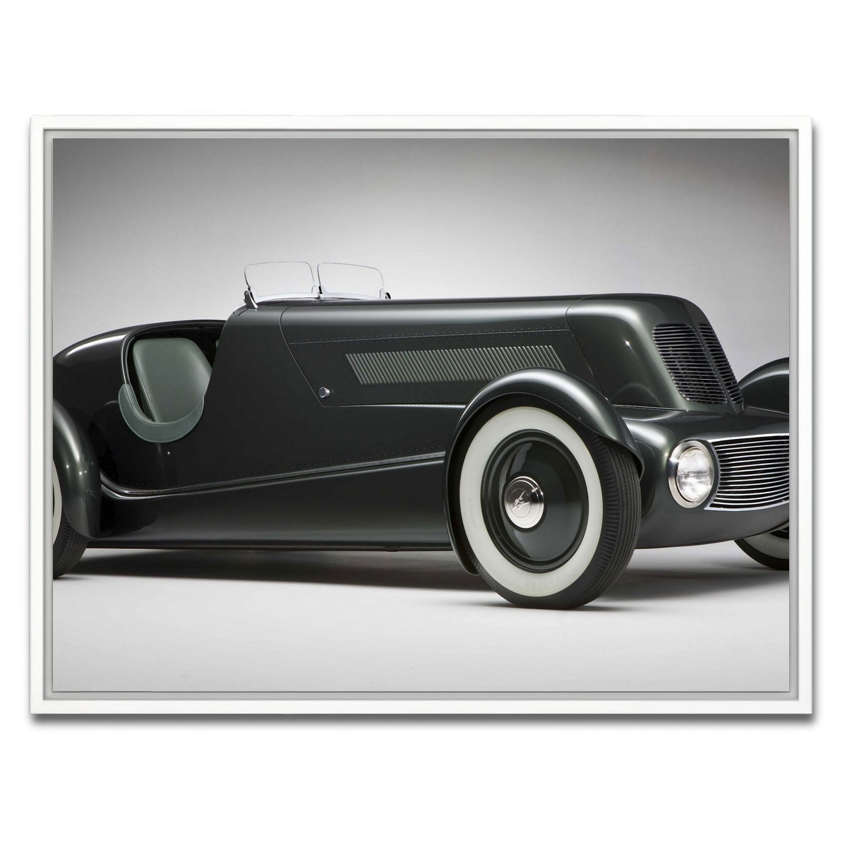 AUTO-MOCKUP WHITE | Edsel Ford's 1934 Model 40 Speedster | 1 Piece | White Framed Canvas | group=4x3