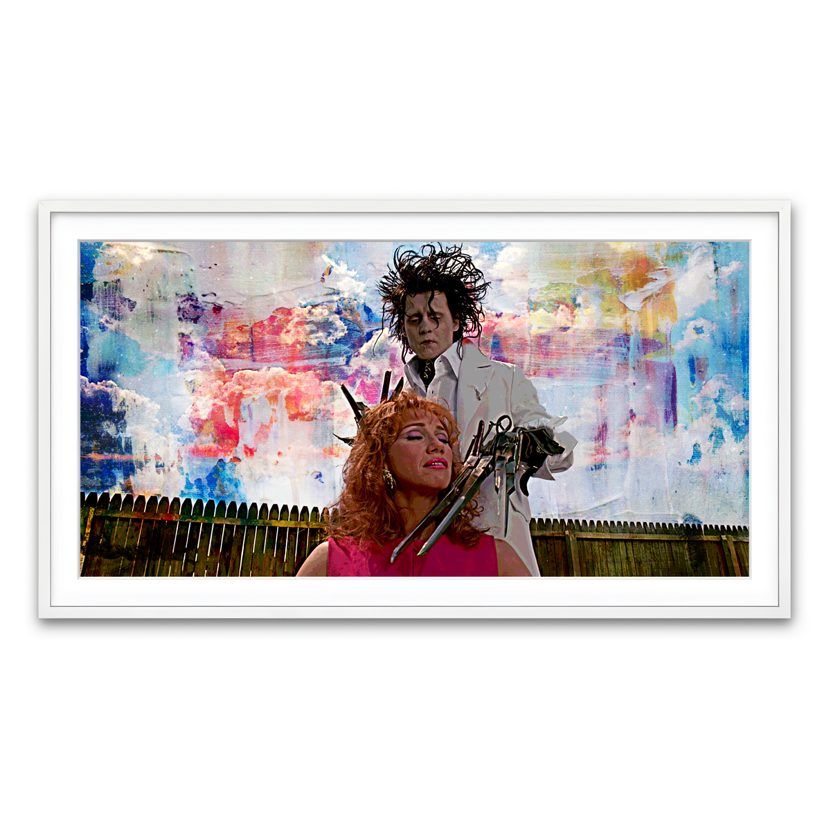 Framed Print 2x1 White