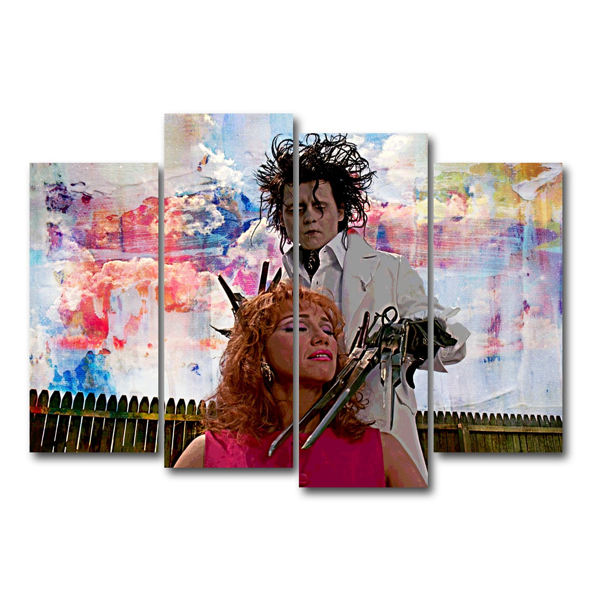 AUTO-MOCKUP WHITE | Edward Scissorhands Salon | 4 Piece | Gallery Wrap Canvas | group=4_normal