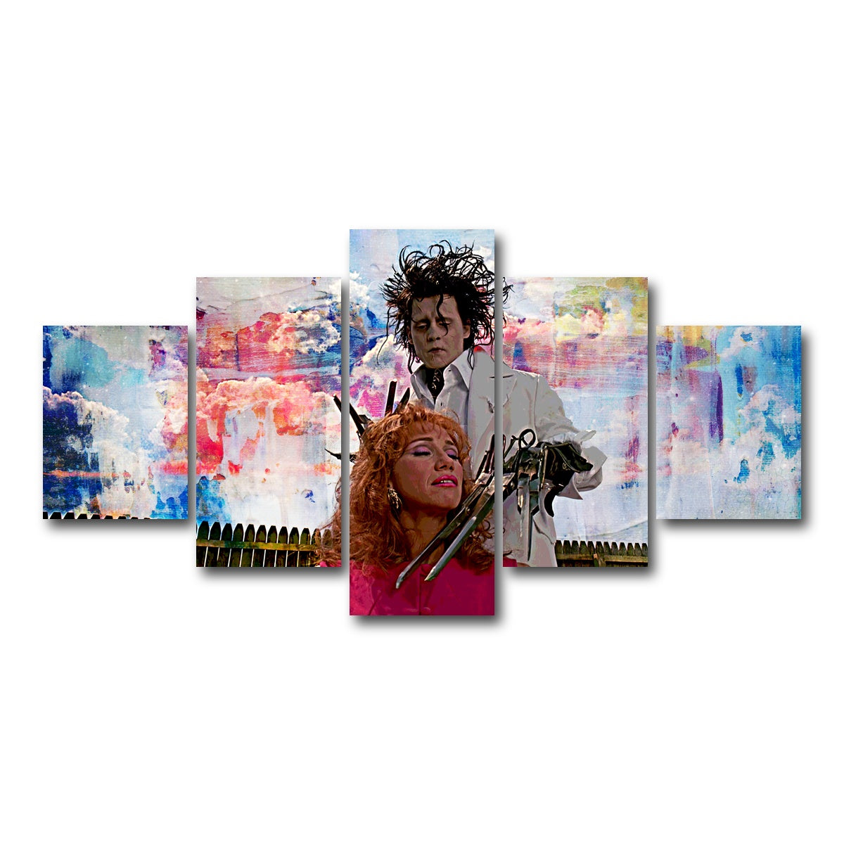 AUTO-MOCKUP WHITE | Edward Scissorhands Salon | 5 Piece | Gallery Wrap Canvas | group=5_short