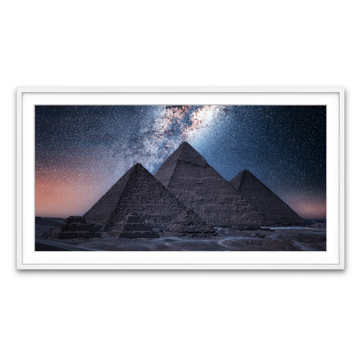 Framed Print 2x1 White